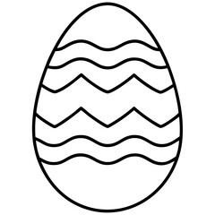 Clean Easter Egg Outline Vector