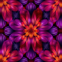Vibrant Gradient Kanok Motifs in Glowing Seamless Pattern for Modern Design Aesthetics