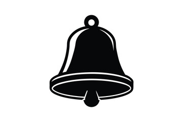 Black and White Bell Illustration for Notification or Celebration