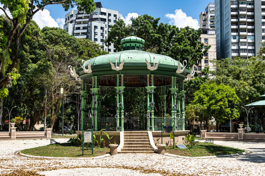 Praca Batista Campos in the city of Belem, in the state of Para, Brazil.