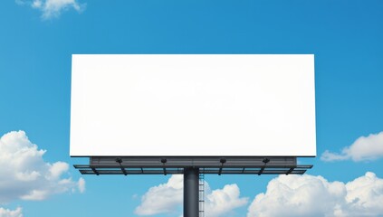 Obraz premium Blank billboard under the blue sky