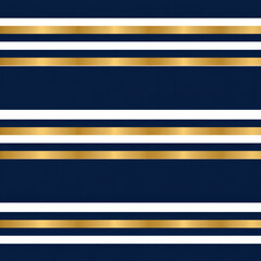 Elegant Seamless Pattern of Horizontal Stripes in Navy Blue with Gold Accents for Versatile Design Projects