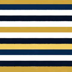 Clean Seamless Horizontal Stripe Pattern in Bright Yellow, Navy Blue, and White for Creative Design Use