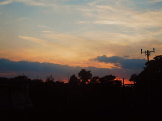 Fototapeta premium sunset in the city
