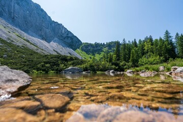 Feichtausee lake in Kalkalpen National Park