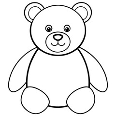 Cute Teddy Bear Outline Drawing