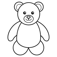 Cute Teddy Bear Outline Drawing