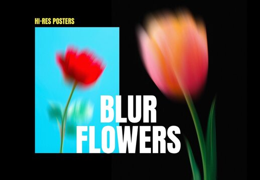 Abstract Flower Posters