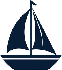 sailing ship on white background