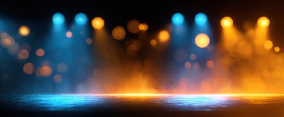 The Colorful Lights Create a Dramatic Atmosphere on Stage
