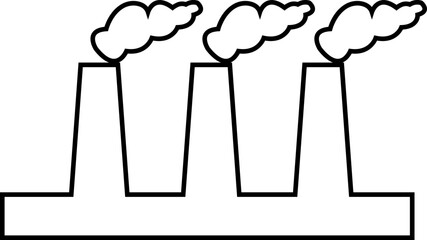 Industrial factory buildings icon isolated on transparent background. Black silhouettes of plants and factories. of industry manufactory building warehouse nuclear energy plant vector .