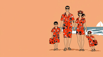 A family on vacation
