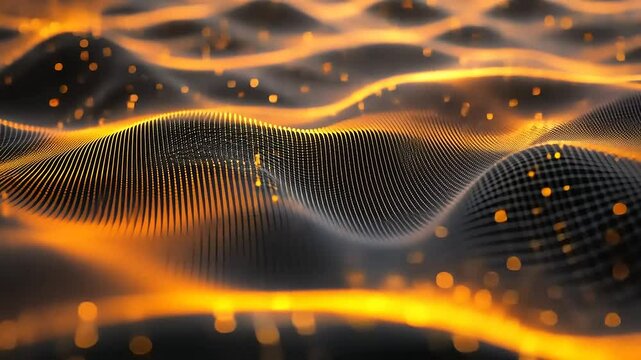 Abstract digital network texture with glowing points