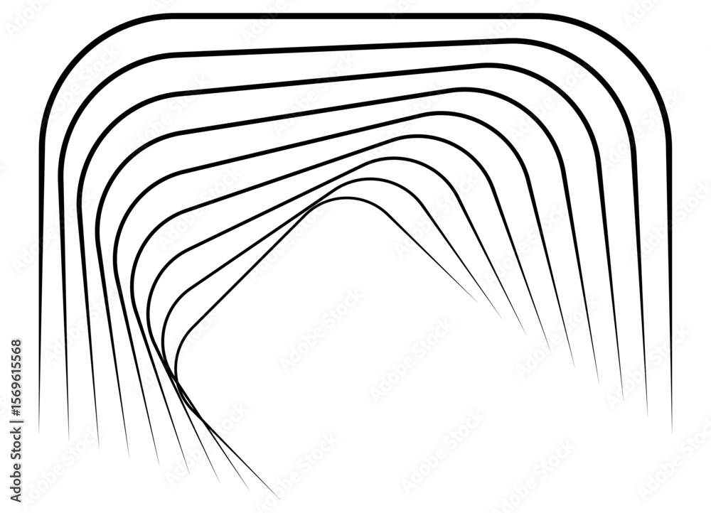 Poster vector striped pattern of thin black parallel lines on a white background in retro style. design ele