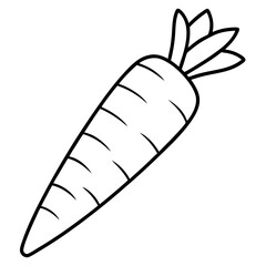 Elegant Carrot Outline Vector