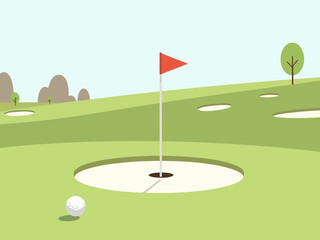 mini golf icon sport illustration
