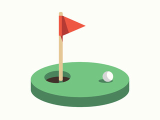 mini golf icon sport illustration