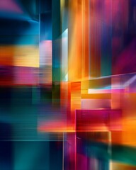Fototapeta premium Layered geometric abstract composition