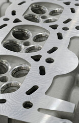 Cylinder head of an internal combustion engine with the cover removed