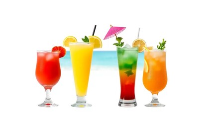Bunte Cocktail-Klassiker: Sex on the Beach, Sea Breeze, Planter’s Punch & Painkiller
