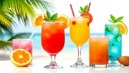 Bunte Cocktail-Klassiker: Sex on the Beach, Sea Breeze, Planter’s Punch & Painkiller