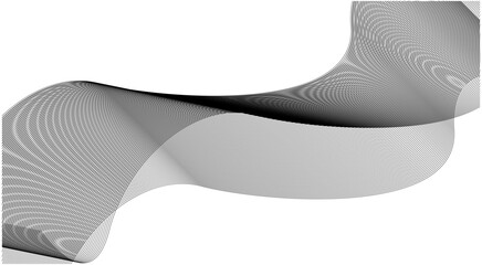 Blend Wavy Curved Black Design Abstract Background Vector Illustration