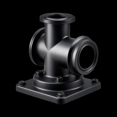 Durable black cast iron water pump component designed for efficient fluid transfer, featuring solid construction and self priming mechanism. Ideal for various industrial applications