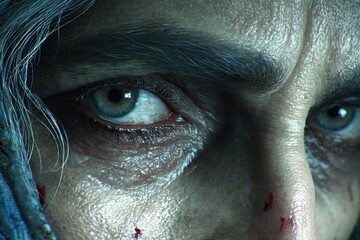 Obraz premium Close-up of a weary eye.