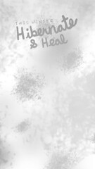 Phone Wallpaper of Winter Mental Health Quote against Grey Frosty Background