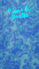 Phone Wallpaper of Winter Mental Health Quote against Blue Marble Background