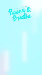 Phone Wallpaper of Winter Mental Health Quote against Blue Background with Lens Flares