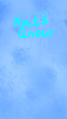 Phone Wallpaper of Winter Mental Health Quote against Blue Textured Background	