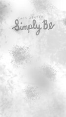 Phone Wallpaper of Winter Mental Health Quote against Grey Frosty Background