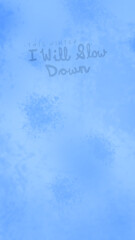 Phone Wallpaper of Winter Mental Health Quote against Blue Textured Background