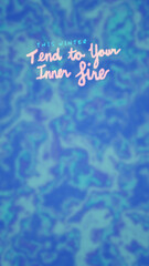 Phone Wallpaper of Winter Mental Health Quote against Blue Marble Background
