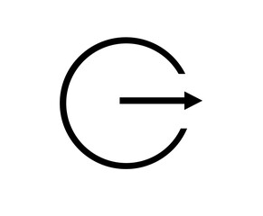 this is a single exit icon vector