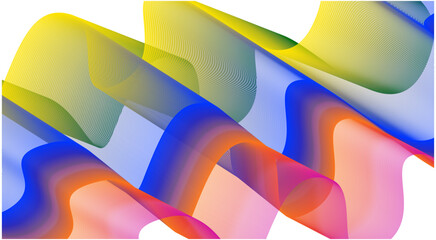 Wavy Blend Curved Gradient Color Abstract Background Design Vector Illustration