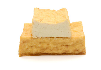 Organic Tofu Isolated on White