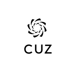 CUZ logo design on white  background.