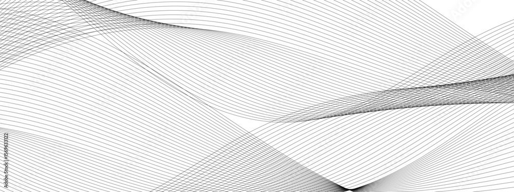 Wall mural abstract grey, white wavy smooth element swoosh speed wave modern stream curve and technology lines 