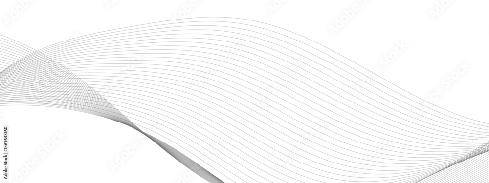 Poster abstract grey, white wavy smooth element swoosh speed wave modern stream curve and technology lines 
