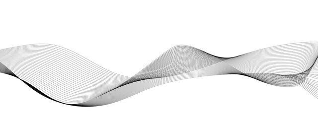 Abstract wave blend lines on transparent background. Design for banner, wallpaper, background and many more.	