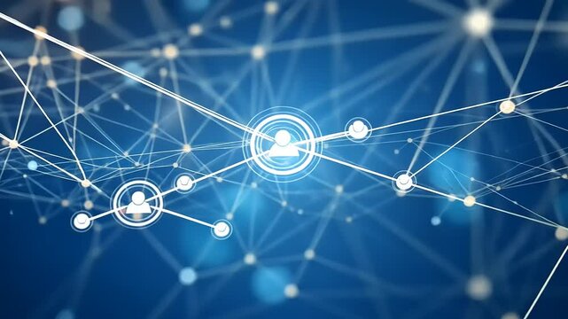 Abstract social network connection futuristic technology background motion graphics