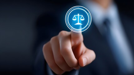 Digital scales of justice symbolizing law and legal concepts.