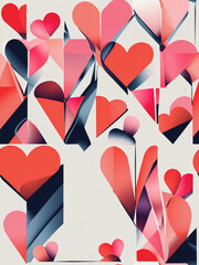 Colorful hearts dance in a vibrant arrangement celebrating love and connection at an art exhibit on a sunny day