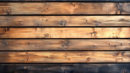 Obraz premium Warmly colored natural wooden planks arranged horizontally displaying rich textures and grain patterns,