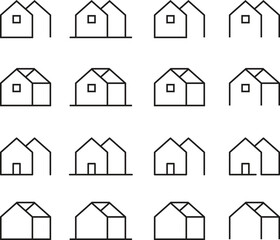 Home Icons — Monoline Series