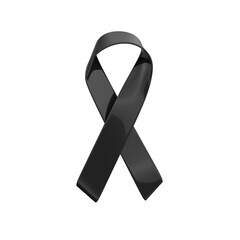 Black Ribbon LUTO Sign for Mourning Tribute