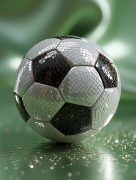 100 Jahre Vereinsjubil&auml;um - sich drehender Fu&szlig;ball mit einer goldenen 100 davor