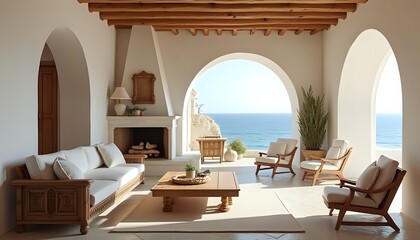 Mediterranean Coastal Living Room